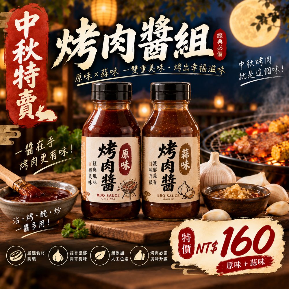 烤肉醬組（原味＋蒜味）